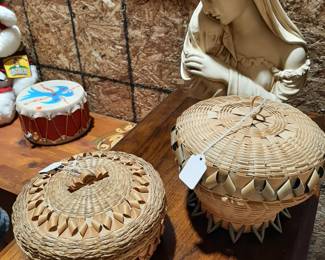 Chippewa Handwoven Baskets