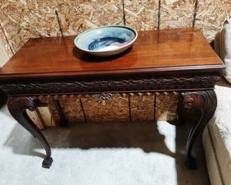 Original Karges sofa table made in Grand Rapids.