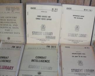 Over 60 military publication fron the late 50's to the early 70's.
