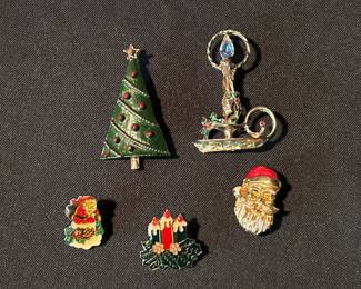 Vintage Holiday pins. 