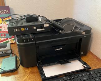 Canon printer and a keyboard