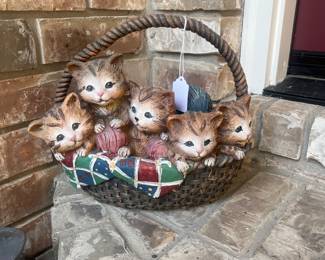 cute kittens in a basket