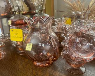 rose depression glass