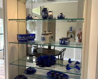 Royal Doulton & Cobalt blue glass