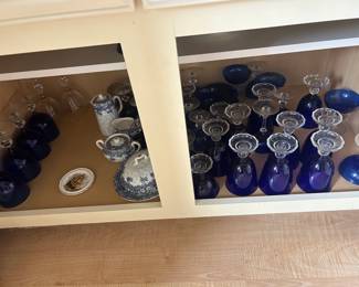 Cobalt blue glassware