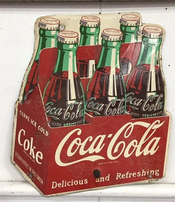 1953 Metal COCA COLA Sign (H-12.5in;W-11in.)