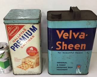 (2) Vintage Metal Containers