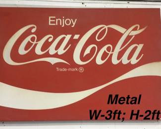Vintage Metal Coca Cola Sign