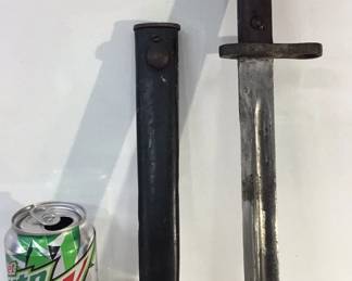 Antique 15-inch  Military Bayonet &  Scabbard