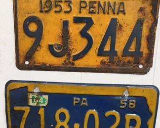 1950s License Plates