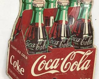 1953 Metal COCA COLA Sign (H-12.5in;W-11in.)