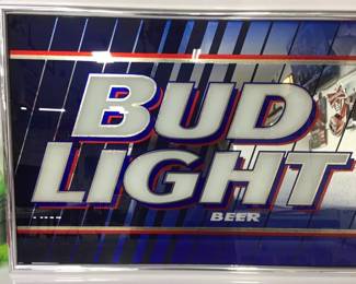 1996 BUD LIGHT Mirrored Sign