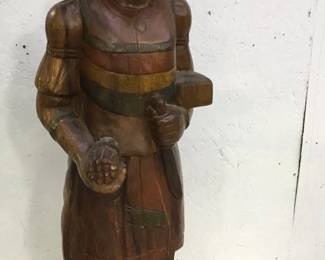 Hand Carved Cigar Indian (3.5 feet tall)