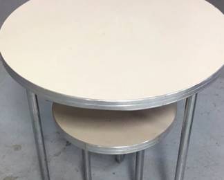 1930s ROYAL MFG. 2-Tiered Formica Side Table
