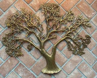 Large Brass Decorative Tree
