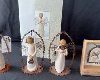 Willow Tree By Demdaco Christmas Ornaments * 2011, 2012 & 2013 Angels * Holy Family * Embossed Card
