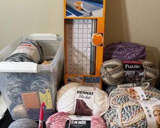 Fiskars Rotary Cutter & Ruler 6x24 * Wooden Yarn Feed * Yarn Galore
