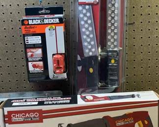 BRAND NEW TOOLS! * Black & Decker Laser Level * Craftsman LED Work Light * Reciprocating Saw
