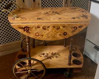 MARQUETRY BAR CART