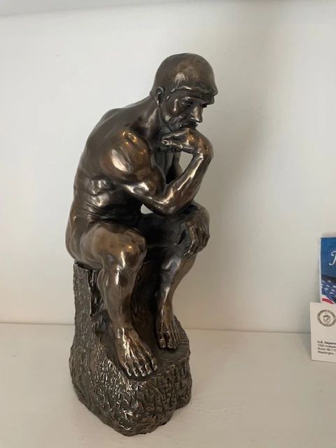 "The Thinker" sculpture.