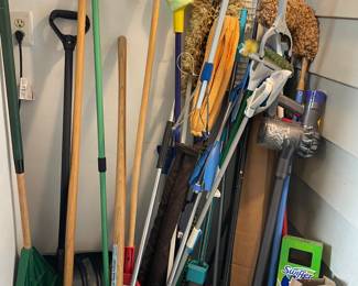 Cleaning items and shovels. 