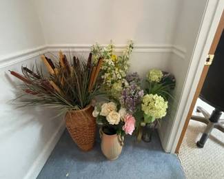 Flower arrangements.