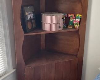 Corner cabinet.