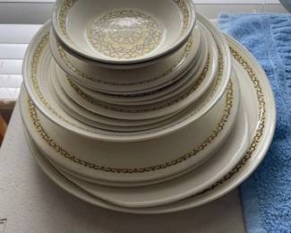 Set of dishes, made in China.