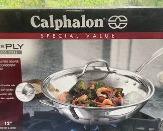 Calphalon stainless steel fry pan (new in box).