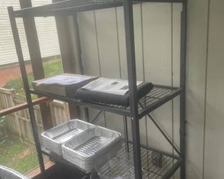 Metal shelf (comes with cloth cover).