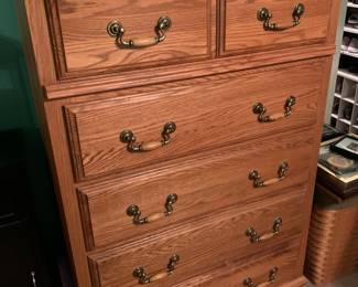 Tall oak dresser