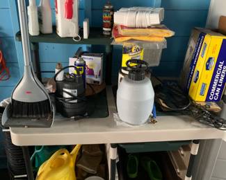 Various in garage also windchimes hanging in garage for sale (12)