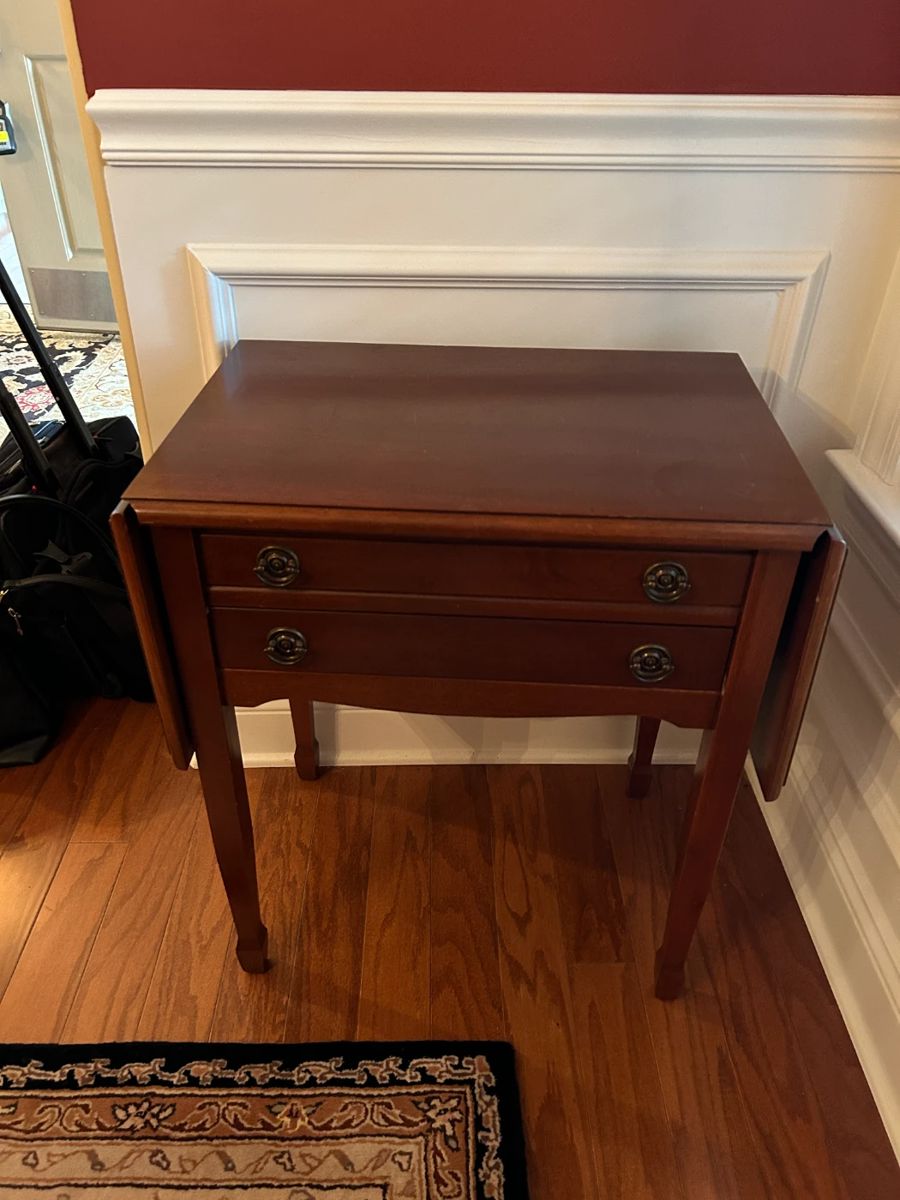#3	Eureka silverware chest with flip top, 1 drawer, drop sides 22-42x15x26	 $199.00 
