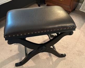#102	Brown Stool w/nail head trim - 24x14x19	 $60.00 
