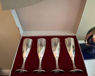 #113	CPC  Set of 4 pewter Goblets	 $20.00 
