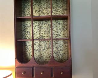 #105	Wood Wall Display Shelf w/1 drawer - 15x27x6	 $75.00 
