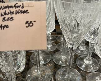 #218	Waterford White wine 8.25" set of 4 Glasses	 $35.00 
