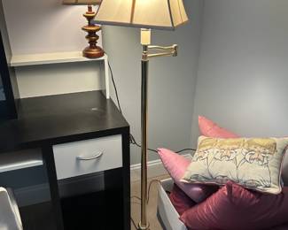 #60	Swivel Top Brass Floor Lamp - Heavy - 56" Tall	 $60.00 
