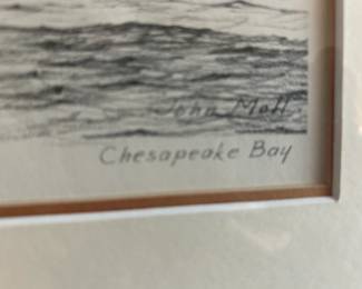 #210	Shipjacks Dredging Oysters - Pen & Ink by John Moll Chesapeake Bay	 $25.00 
