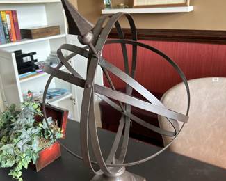 #36	Vintage Large Armillary World Globe Sphere Vintage Ant. Collectible = 23" tall	 $40.00 
