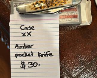 #47	Case Amber Pocket Knife - In Box	 $30.00 
