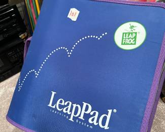 #101	Leap Pad Learning System w/writing w/5 Cartridges & Carrying Case w/Books	 $75.00 

