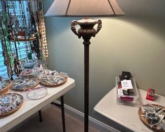 #123	Heavy Metal Base Floor Lamp - 63" tall	 $125.00 
