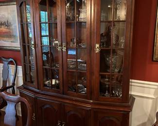 
#2	Pennsylvania  a house China cabinet with 4 glass door, 4 wood doors 2 drawer, 60x16x28-79	 $275.00 
