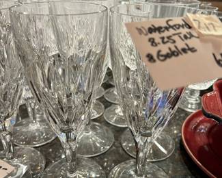 #217	Waterford 8.25" Tall set of 8 Goblets	 $65.00 
