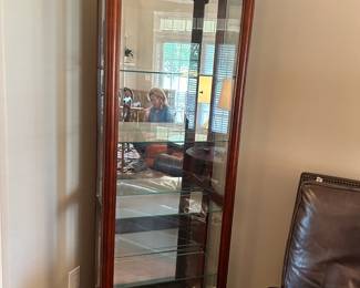 #18	Display Cabinet w/4 glass shelves - open from 4 side glass doors - 24x12x77	 $175.00 
