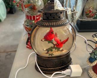 #180	Lighted snow globe with cardinals	 $30.00 

