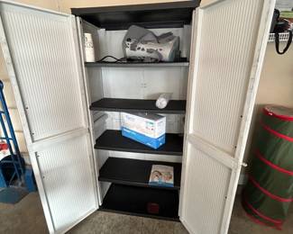 #157	Large garage cabinet 4 shelves 35x17x71	 $100.00 
