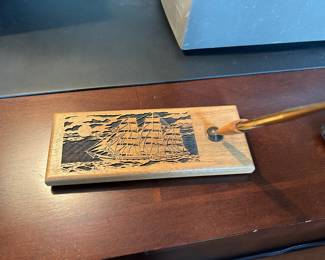 #35	Wood Carved Ship Pen Stand	 $20.00 
