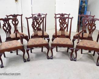 Set of 8 Mahogany Chippendale Dining Chairs
